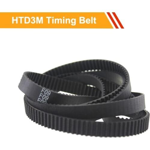 HTD3M Closed loop Synchronous Belt Length 1245/1263/1290/1569/1611/1638mm Drive Belt 10/15mm Belt Width Rubber Toothed Belt