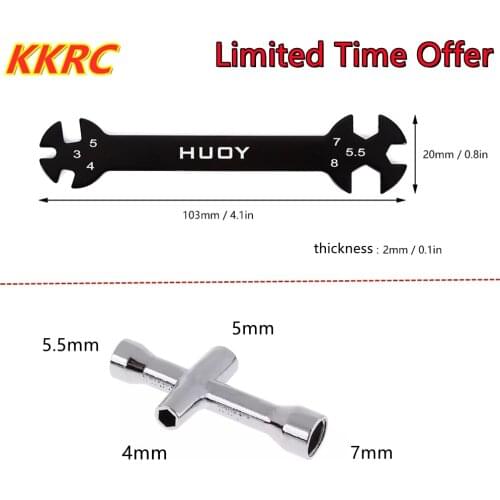 RC Car Tool Nut Screw Wrench Cross Wrench Hex Socket Repair Tool for HSP Traxxas Trx4 Tamiya HPI Kyosho D90 Axial SCX10 Arrma