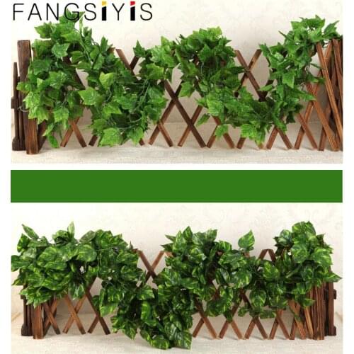 Fake plants hotel wall hanging Simulation leaf rattan decorative flower home air conditioning tube balcony green decoration