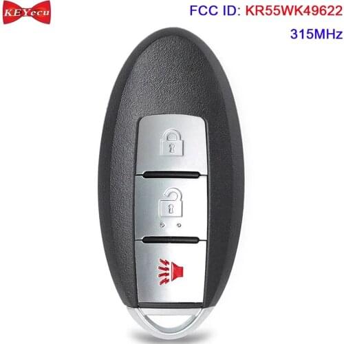 KEYECU for Infiniti EX35 EX37 FX35 FX50 QX50 for Nissan Murano 370Z Remote Key Fob KR55WK49622 315MHz 3 Button