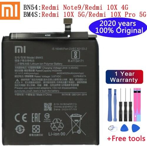 XIAO MIOriginal Replacement Battery BM4S BN54 For Xiaomi Redmi 10X 5G Redmi 10X Pro 5G Redmi Note 9 Note9 Redmi 10X 4G Version