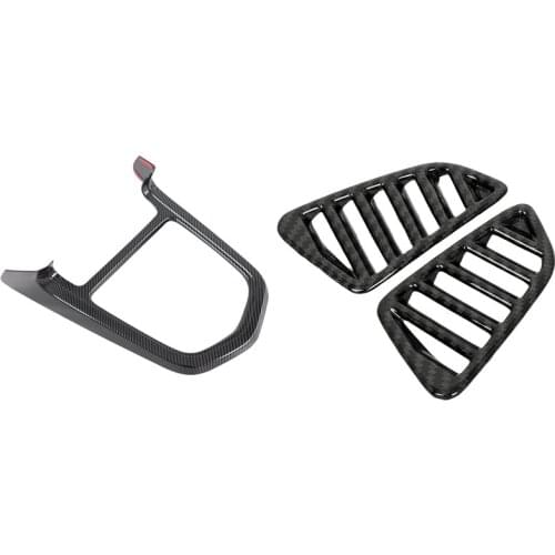 Air Conditioning Outlet Vent Frame Cover with Center Console Gear Shift Panel Frame Trim,for Nissan Navara NP300 16-20