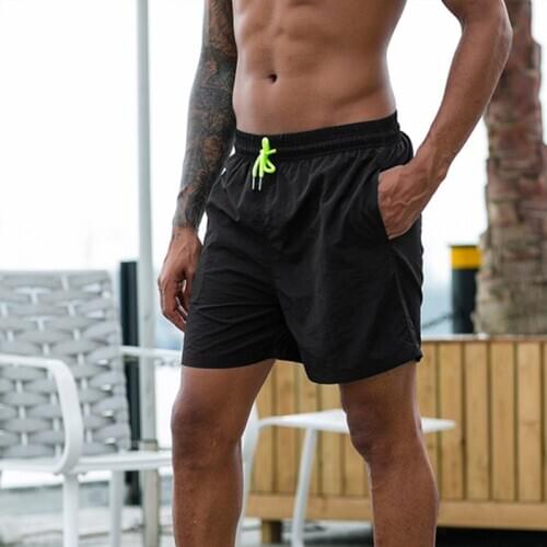 Mens Outdoor Sports Shorts Summer Beach Style Casual Sweatpants Fitness Running Solid Quick-Dry Shorts