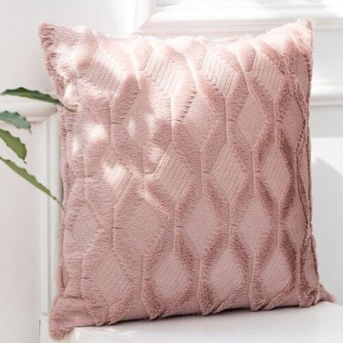 Throw Pillow Covers Diamond Pattern For Sofa Square Cushion Cover 45X45 Decoracion Salon Sofa Pillows Colorful (Without Core)