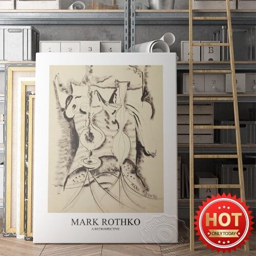 Mark Rothko Exhibition Poster, A Retrospective Wall Art, Abstract Art Prints Poster, The Museum of Modern Art Retro Wall Picture