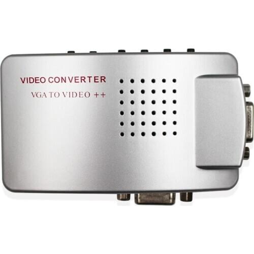 VGA Converter Box NTSC PAL VGA to AV RCA Signal Adapter Converter 1080P Video Switch Composite for Computer PC
