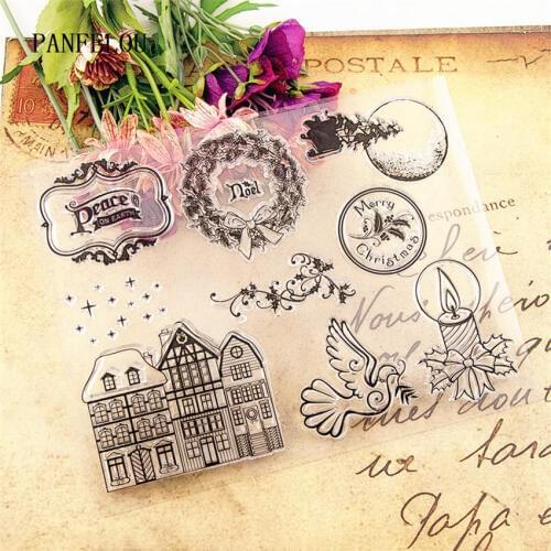 PANFELOU 15x20.5 Easter town Transparent Clear Silicone Stamp/Seal for DIY scrapbooking/photo album clear stamp sheets