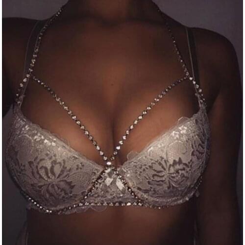 Sexy Body Jewelry Breast Chain Woman Hip Hop Beach Sexy Bikini Attract Male Inside Or Outside Wear Body Breast Chain Female Lady