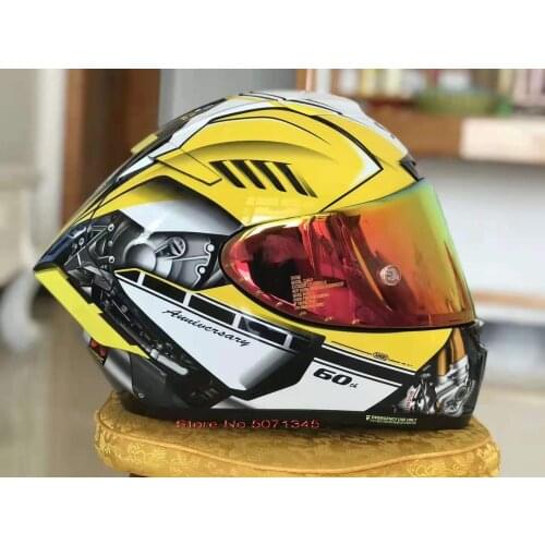 SHOEI X14 Helmet X-Fourteen R1 60th Aniversary Edition Yellow Helmet Full Face Racing Motorcycle Helmet Casco De Motocicleta