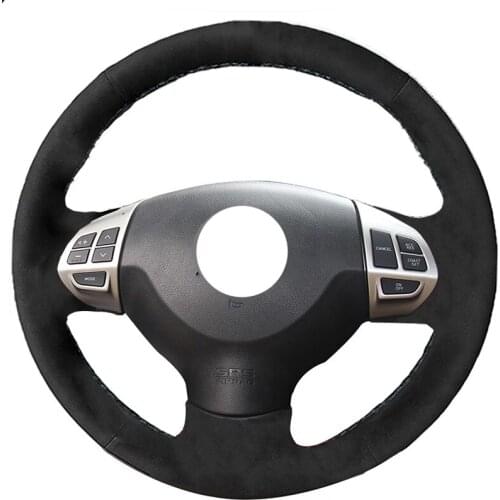 Car Styling Alcantara Leather Suede DIY Car Steering Wheel Cover for Mitsubishi Lancer EX Outlander ASX Colt Pajero Sport