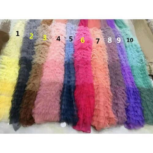 Top quality ZH-12296 french lace fabric african lace fabric with 3D embroidery mesh tulle fabric