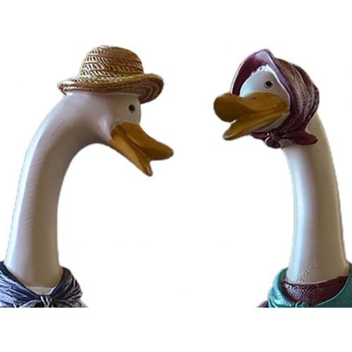 Funny Duck Statue Crafts Animal Model Decoration for Courtyard Ornaments