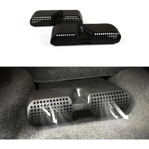 2pcs Car Under Seat Air Conditioning Outlet Air Vent Dust Protective Cover For BMW X3 X4 2011 2012 2013 2014 2015 2016 2017 LHD