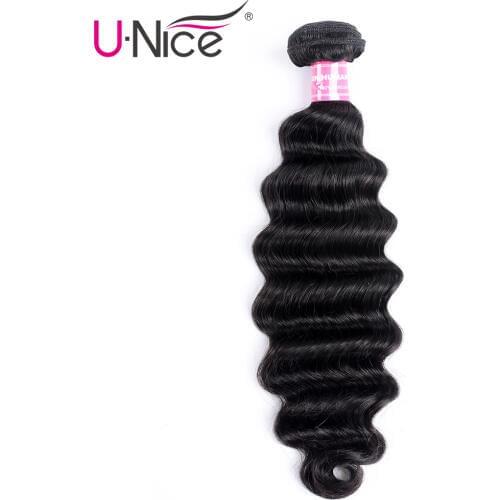 Unice Hair Brazilian Hair Bundles Loose Deep Wave Natural Color 100% Human Hair Extensions Remy Hair Natural Color 1 Piece
