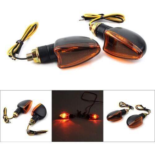 Universal Motorcycle Turn Signals Amber Lights Lamp Indicators Blinker Light For Kawasaki For Honda For Suzuki For Harley 1Pair