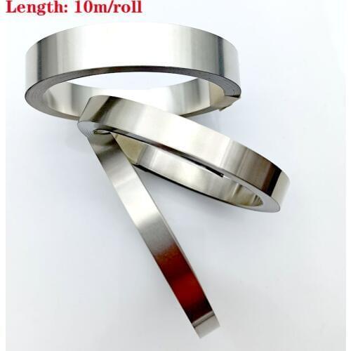 10 meter/roll 0.1/0.12/0. 15*10 8650 lithium ion battery nickel plate steel battery spot welding nickel plated Battery Connector