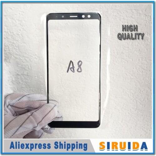10pcs Perfect LCD Front Outer Lens For Samsung Galaxy A8 A8plus 2018 Version A530F A730 Broken Touch Screen Glass Replacement