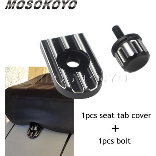 2pcs Aluminum Beveled Seat Bolts Tab Screw Mount Knob Cover For Harley Sportster Touring Dyna FXD FXDF FXDL 1996-2017
