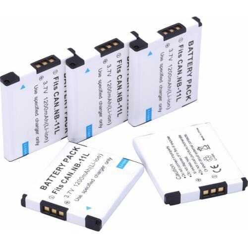 5Pcs Probty NB-11L NB-11LH 1200 mAh Li-ion Battery for CANON PowerShot SX400 A2300 A2400 A2500 A2600 A3400 A3500 IS Cameras