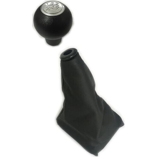 5 speed High Quality New Gear Stick Shift Knob + PU Leather Gear Cover Gaiter For 2000 2002 2003 Hyundai Elantra Avante XD