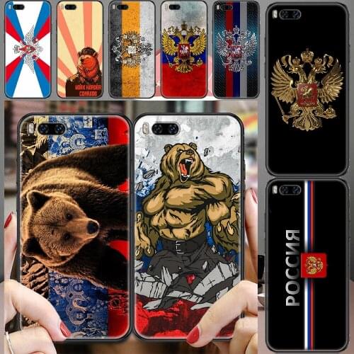 Russian Flags Emblem Sign Phone case For Xiaomi Mi Max Note 3 A2 A3 8 9 9T 10 Lite Pro Ultra black soft cover tpu bumper