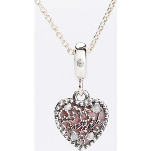 S925 Sterling Silver New Concentric Pendant Heart Pendant Fit Original Bracelet Necklace