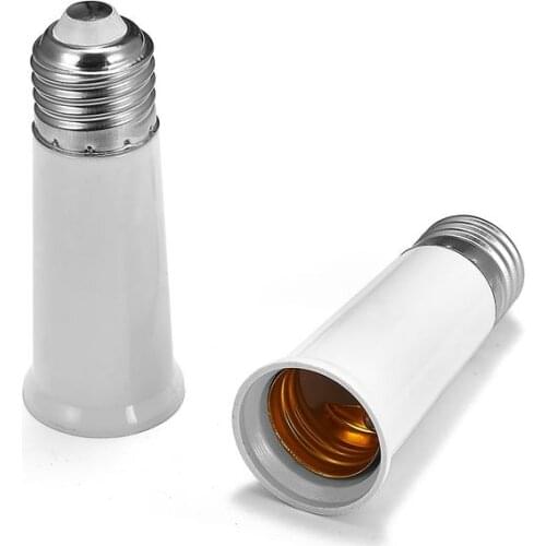 E27 To E27L Extension Adapter E26 To E26L Extend Lamp Adapter Holder Converter Lamp Base Socket LED Light Bulb Plug
