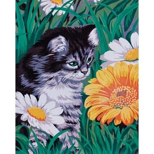 Love.Thanks Animal Diamant Painting Cat 5D Diamond Painting Full Drill Cross Stitch Kit Diamond Painting Full Drill Round