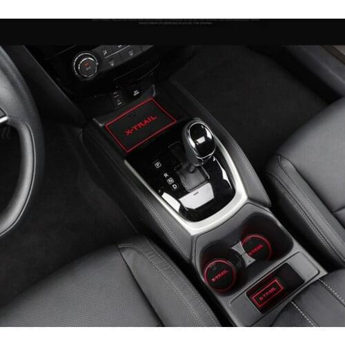 Car Gate Slot Pad Mat Anti Slip Non-slip Pads for Nissan X-trail X Trail T32 Rogue 2014- 2020 Interior Door Pad Cup Mats