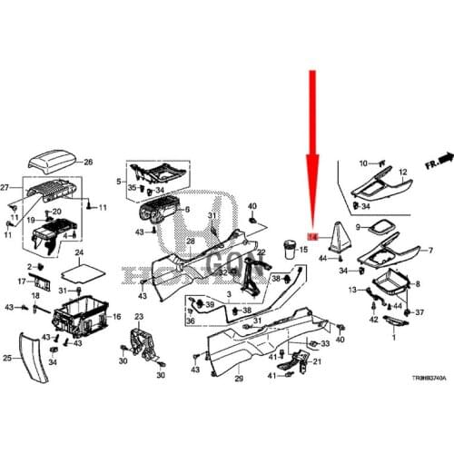 Dust cover sealant Hon daA CCO RD-2013 Center console shift lever dust cover gear shifting dust plate gear shifting bracket ring