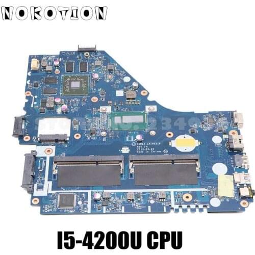 NOKOTION NBMFP1100B NB.MFP1100B For Acer aspire E1-572G Laptop Motherboard LA-9531P i5-4200U 1.6GHz DDR3L HD 8750M 2GB