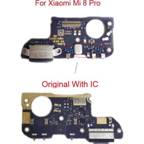Original USB Charging Port Mic Microphone Dock Connector Board Flex Cable For Xiaomi Mi 8 Pro Repair Parts