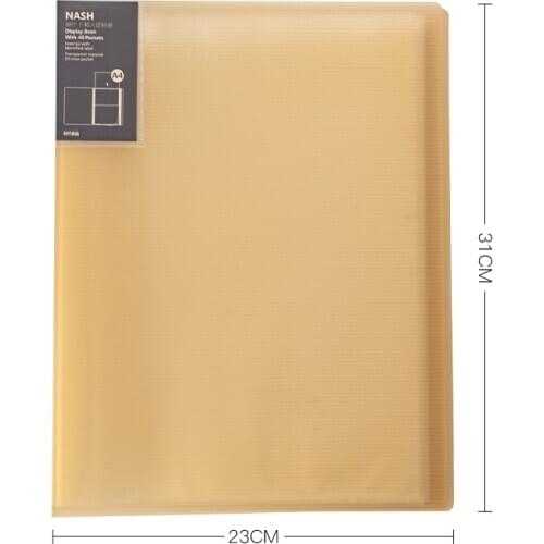 A4 File Folder Information Book Loose-leaf Documen Bag Transparent 40 Pages Kawaii Office Student Test Paper Stationery Storage