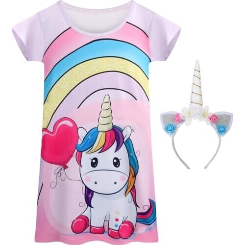 Unicorn Girls Dresses Children Clothes Girl Birthday Party Vestidos Baby Princess Dress Unicorn Kids Dress