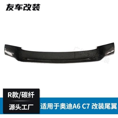 Suitable For Audi A6 C7 r Automobile Refit Real Carbon Fiber Large Tail Without Punching