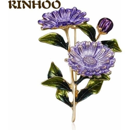 Sunflower Daisy Brooches For Women Lady Fashion Luxury Colorful Flower Pin Plant Brooch Jewelry 3 Colors Design Available Gift