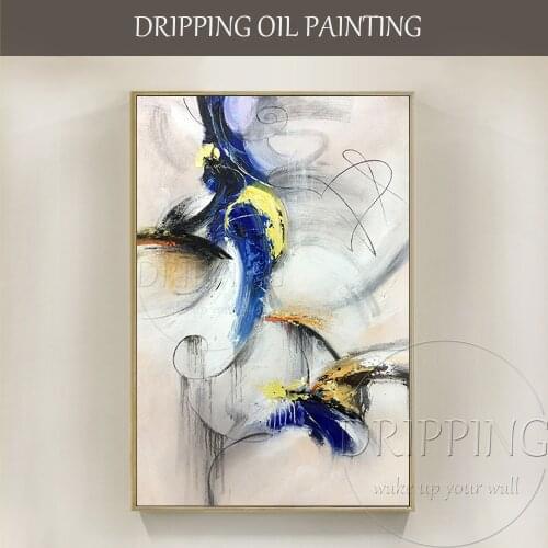 Professional Artist Hand-painted Pure Abstract Oil Painting on Canvas Beautiful Wall Art Abstract Oil Painting for Living Room