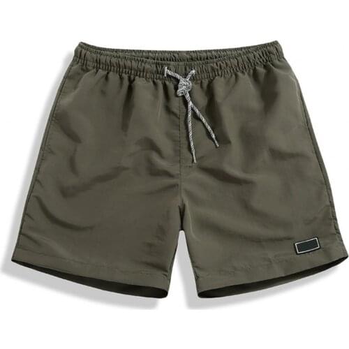 Summer Men Casual Shorts Stylish Hot Sale Solid Color Quick Dry Loose Men Drawstring Elastic Waist Plus Size Men Sports Shorts