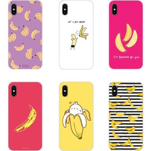Silicone Phone Bag Case Cartoon Fruit Yellow Banana For Xiaomi Mi4 Mi5 Mi5S Mi6 Mi A1 A2 5X 6X 8 9 Lite SE Pro Mi Max Mix 2 3 2S