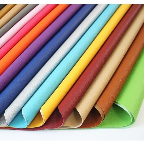 Litchi Pattern Faux Leather Fabric For Sewing Artificial Synthetic Pu For DIY Bag Shoes Material Hademade Fabric 20X30CM