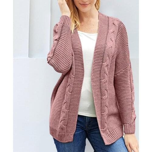 Comfortable 4 Colors Women Batwing Long Sleeve Loose Sweater Cardigan for Going Out