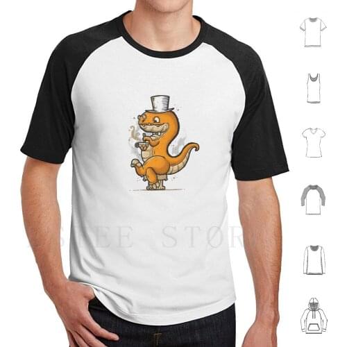 Vintage Rex T Shirt DIY Big Size 100% Cotton Rex Vintage Tea English Breakfast Cute Fun T Rex Dinosaur Animal Lizard