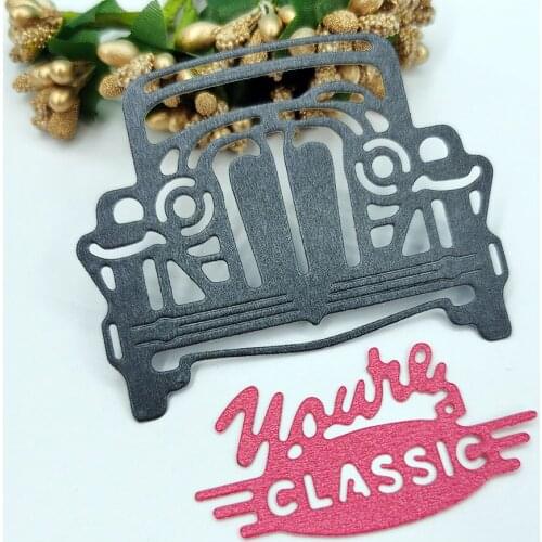 Vintage Car Metal Cutting Die Stencils Scrapbooking Troqueles Clear Stamps and Dies Embossing Folder Card Making Mould
