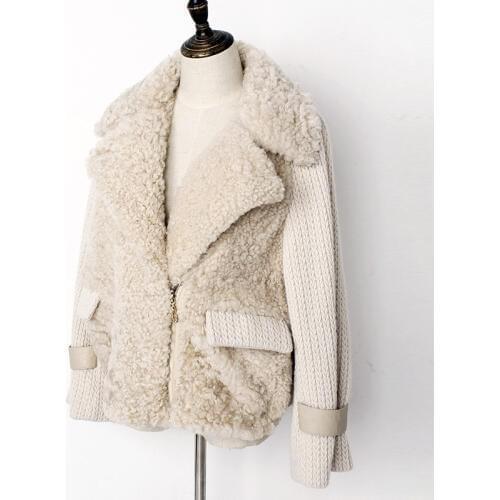 Winter Jacket Women Brand 2020 New Real Fur Coat Natural Wool Fur Knitting Bomber Jacket Short Biker Coat Clothing Streetwear