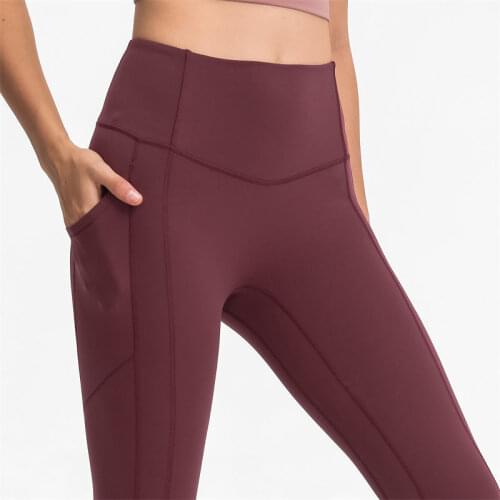 Nepoagym SUNSET 25" Women Brushed No Front Seam Yoga Pants with Side Pockets Buttery Soft Workout Leggings Booty Tights