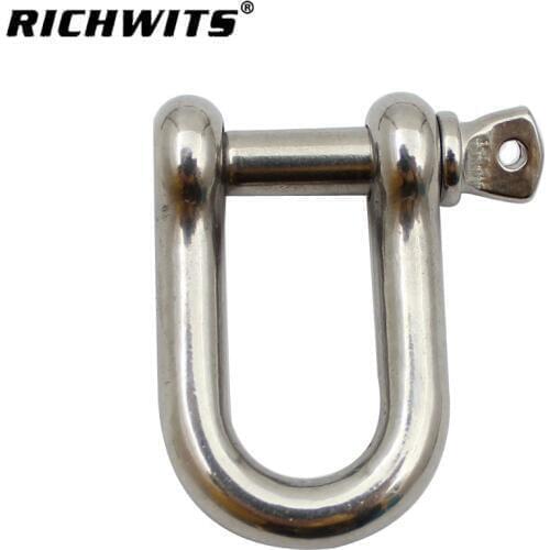 1Pcs 8mm /10mm D Shackle Stainless Steel 304 D Rigging Shackle Clasp Hooks Boat Rigging Hardware Marine