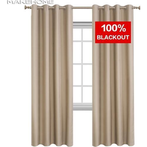 100% Shading Blackout Curtains for Bedroom Thick Touch Feeling Modern Curtains for Living Room Kitchen Treatment Drapes Custom