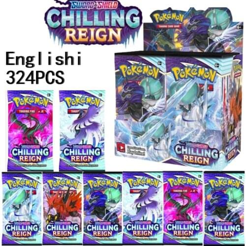 324pcs Pokemon cards Sword & Shield Booster Box Collectible Trading Cards Game Child gift