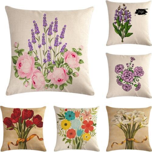 45*45cm lavender Cushion Cover Love Pillow Case Cotton Linen House DCushion Throw Pillow Covers Decor for Valentines Day