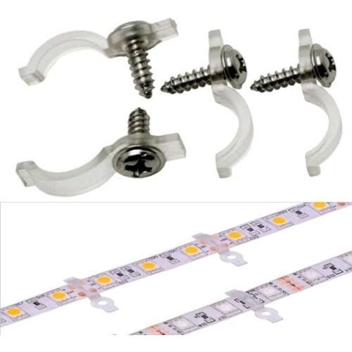 50pcs/lot 10MM Lamp clip LED Fixing card for light strip epoxy light bar fixed card Mounting Bracket Clip Fastener 5050 dropship